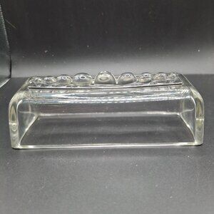 Vintage Candlewick  Replacement Clear Glass Butter Dish Lid Rectangle  5 1/4 "
